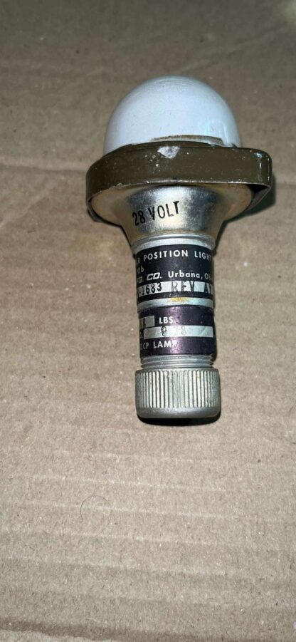 Grimes 28 volt tail navigation light p/n A-2064-1683 used - Image 2