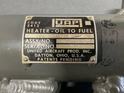 UAP Heater-oil to fuel cpw 301661177a - Image 2