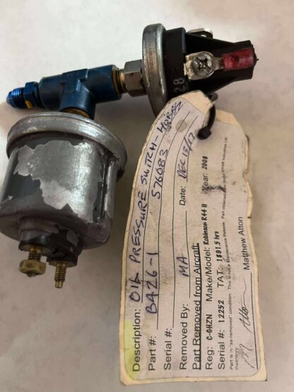 Robinson R44 II Oil Pressure Sender, P/N: B308-1 / A058-3 with switch B426-1